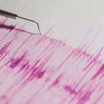 image of seismograph on paper